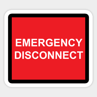 Emergency Disconnect Label Sticker